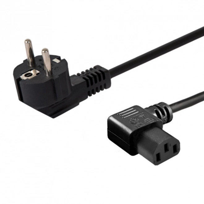 Kabel zasilający Schuko (M) kątowy - IEC C13 kątowy 1,2m