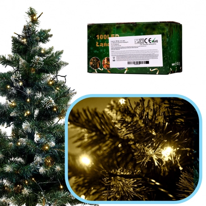 LED łańcuch świetlny 10m 100LED ciepła biała