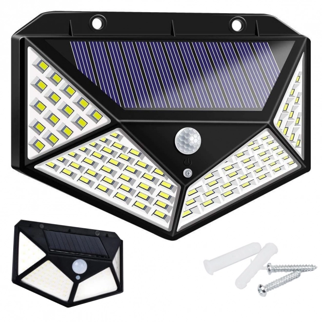 Lampa solarna z 100 LED i czujnikiem zmierzchu