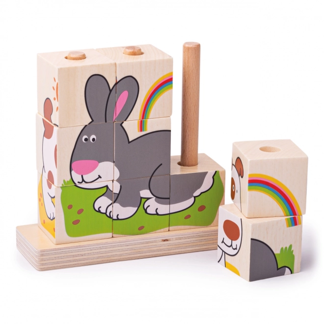 Bigjigs Baby Klocki do układania zwierząt