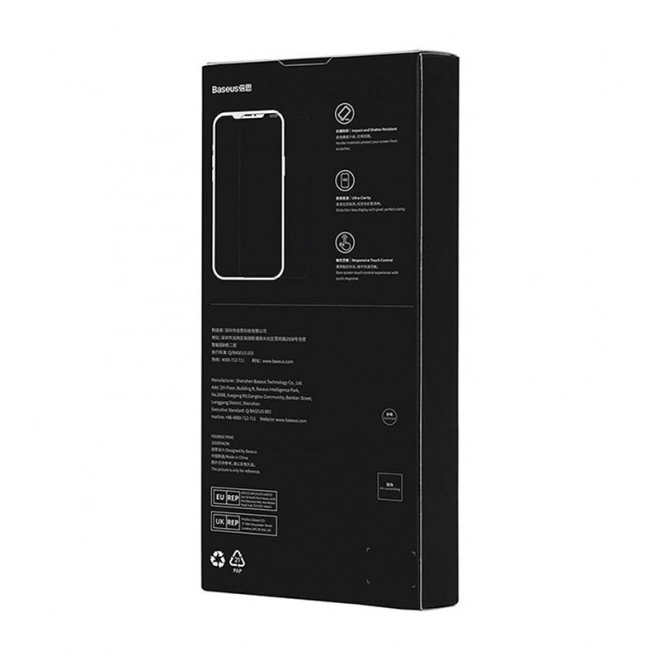 Baseus Crystal hartowane szkło 0,3 mm dla iPhone X/XS