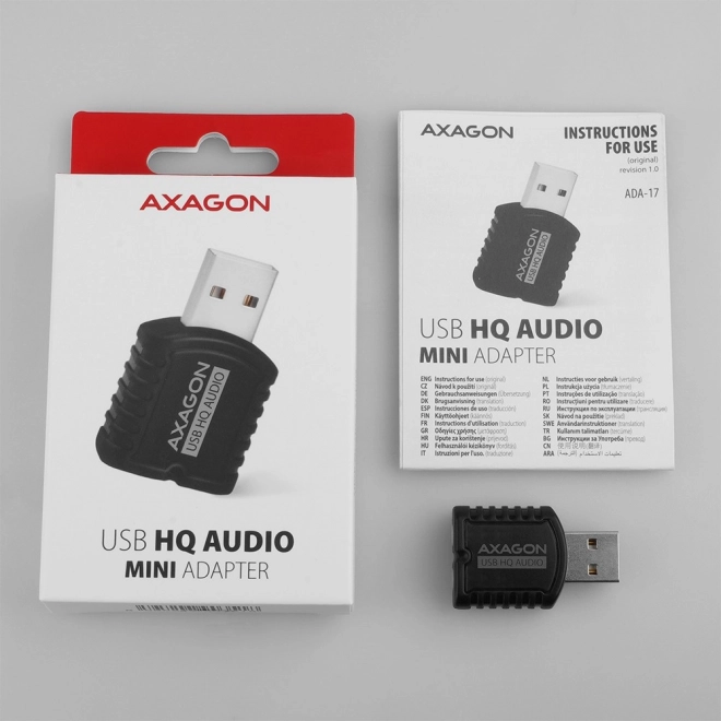Usb adapter audio Axagon HQ mini