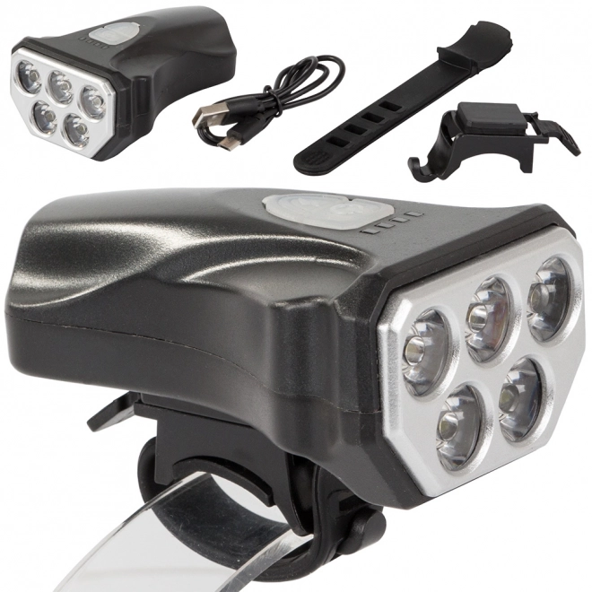 Przednia lampka LED na rower USB