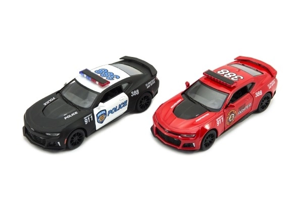 Auto Kinsmart Chevrolet Camaro policja/straż pożarna 12 cm metal/plastik