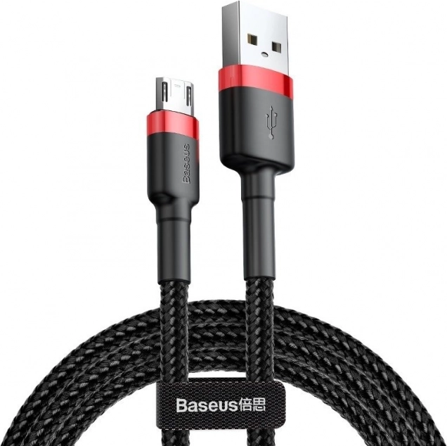 Baseus Cafule kabel USB-A do Micro USB 1 m, 2,4 A, czerwono‑czarny