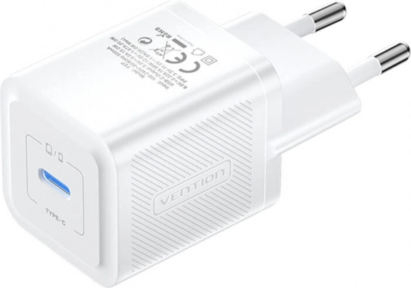 Ładowarka sieciowa Vention USB‑C 20W GaN (biała)