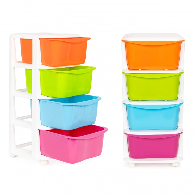 Praktyczny organizer z 4 wysuwanymi plastikowymi szufladami