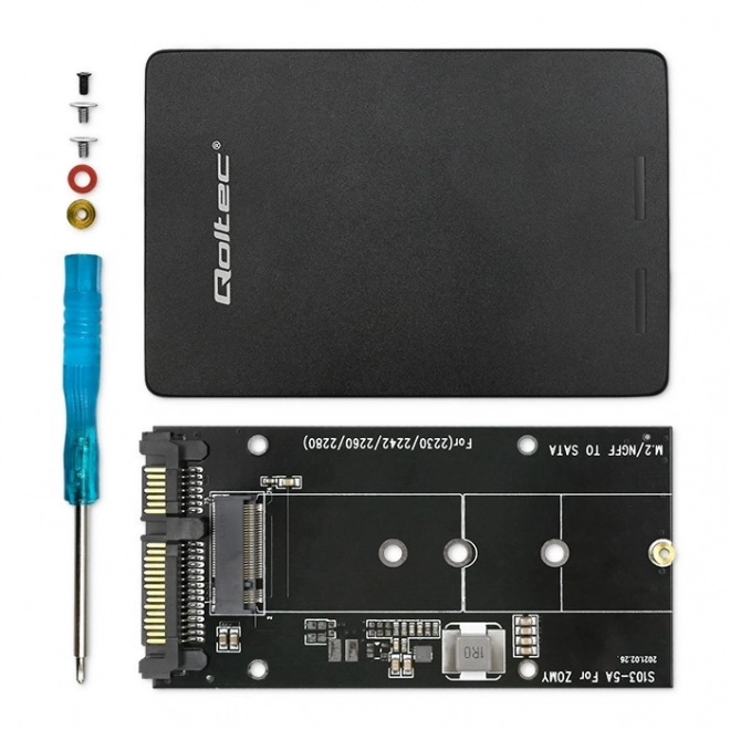 Adapter do dysku M.2 SSD | SATA NGFF na SATA III | 2TB | Superszybkość 6Gb/s | czarny