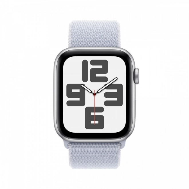 SE GPS Zegarek, 44mm aluminiowa obudowa, srebrny kolor z niebieskim sportowym paskiem
