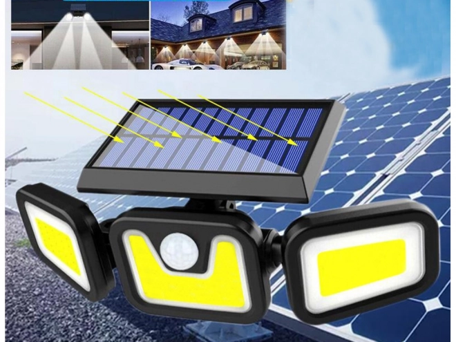 Solarna lampa uliczna z czujnikiem ruchu i pilotem zdalnego sterowania