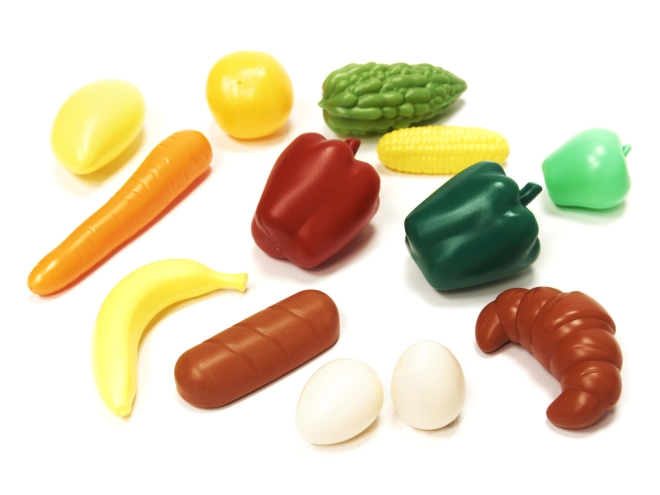 Kolorowe plastikowe artykuły spożywcze