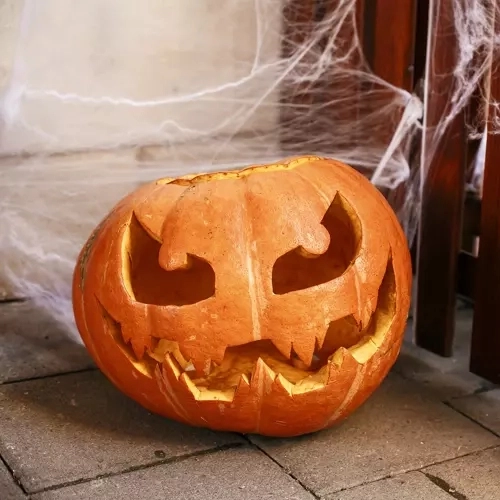 Sztuczna pajęczyna z pająkami na Halloween
