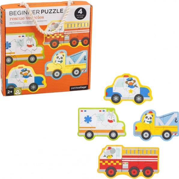 Dziecięce puzzle pojazdy ratunkowe Petit Collage