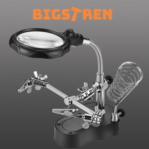 Trzecia ręka z lupą i oświetleniem LED