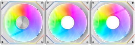 Wentylatory komputerowe Darkflash Gauss ARGB białe RGB zestaw 3 sztuki