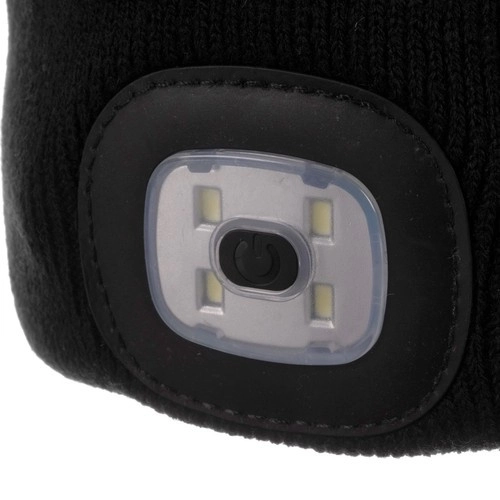 Zimowa czapka z latarką - czarna Trizand 22663