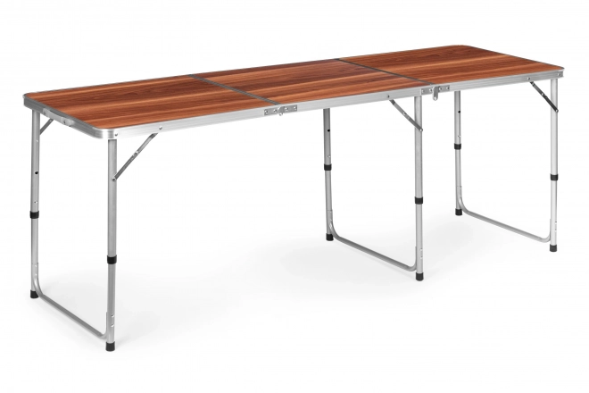 Składany stół turystyczny z brązowym blatem 180 × 60 cm MULTIGARDEN