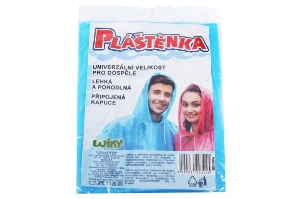 Uniwersalna peleryna przeciwdeszczowa dla dorosłych z kapturem