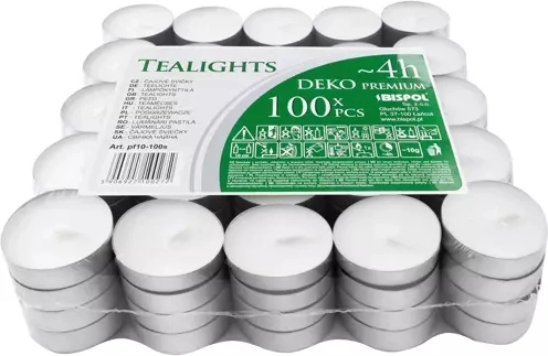 Świeczki tealight 4 h – opakowanie 100 szt.