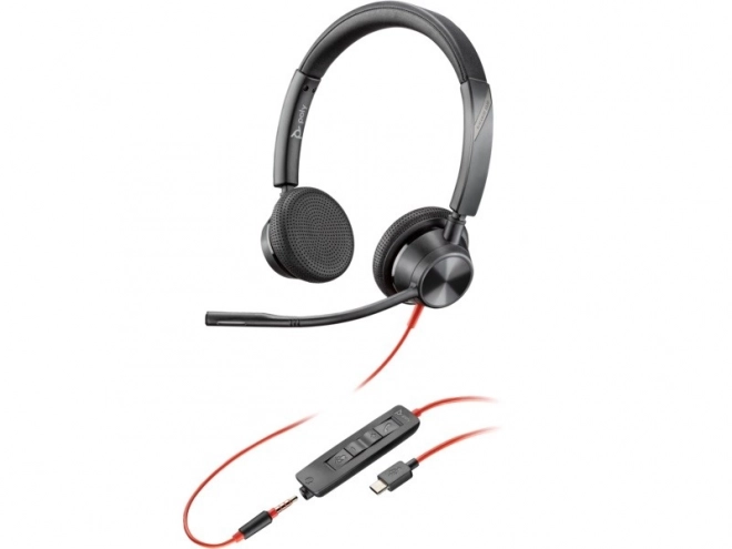 Słuchawki Poly Blackwire 3325 z adapterem USB-C/A