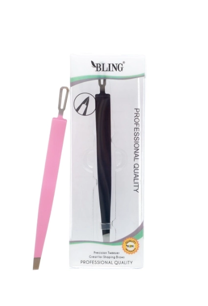 BLING Profesjonalna pęseta do brwi - czarna, BL-35