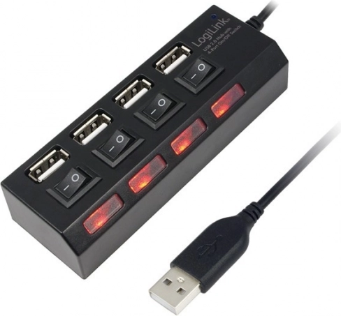Hub USB 2.0 z przełącznikami portów LOGILINK
