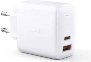 Biała ładowarka sieciowa Aukey Omnia GaN 2xUSB Power Delivery (1xUSB A + 1xUSB C) 65W 5.4A