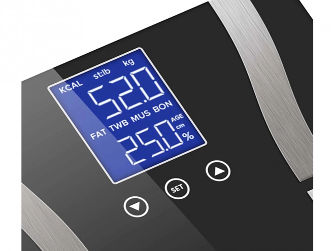 Analityczna 180kg szklana waga łazienkowa z ekranem LCD