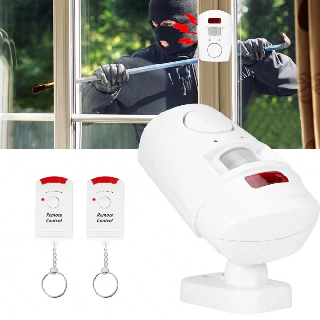 Bezprzewodowy alarm z czujnikiem ruchu + 2x pilot