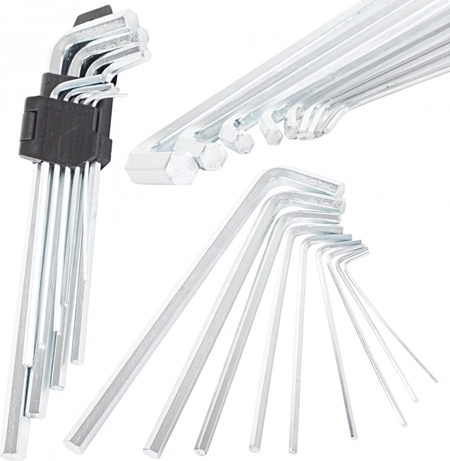 Zestaw kluczy imbusowych 1,5–10 mm, 9-częściowy