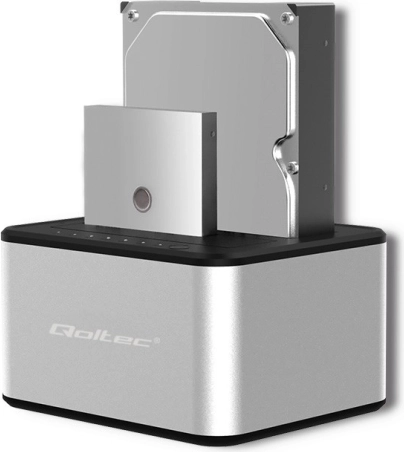 Stacja dokująca dla dysków 2× HDD/SSD 2,5"/3,5" SATA z USB 3.0 i klonowaniem offline