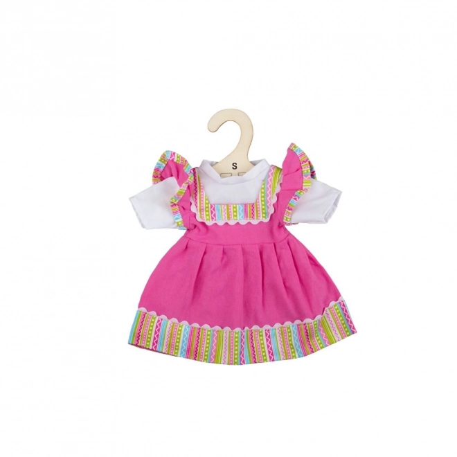 Bigjigs Toys Sukienka Roza z paskiem dla lalki – 28 cm