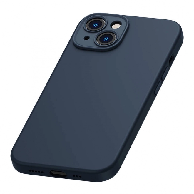 Magnetyczne etui i zestaw szkła hartowanego do iPhone 14 Plus - Baseus Liquid Silica niebieskie
