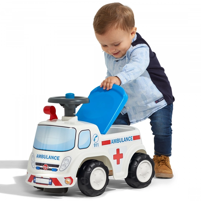 FALK Jeździk Ambulans z otwieranym siedzeniem i klaksonem na kierownicy