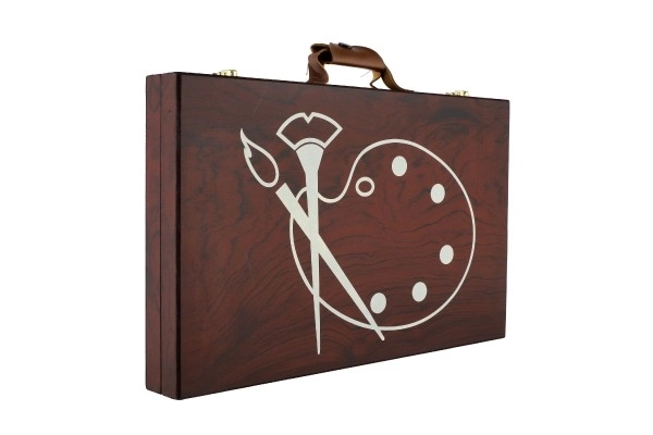 Zestaw do malowania Art box w drewnianej walizce - 79 sztuk