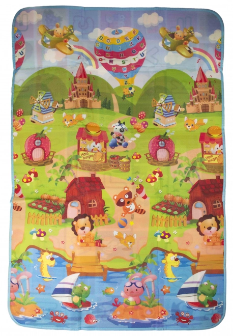 Edukacyjna dwustronna piankowa mata do zabawy 180x120 cm