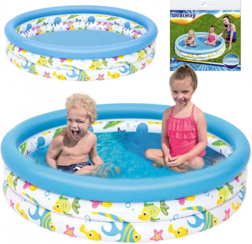 dmuchany dziecięcy basen ogrodowy BESTWAY 122 × 25 cm, 140 l