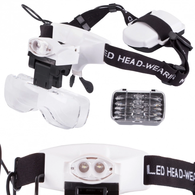 Lupa zegarmistrzowska 6x z dwoma LED