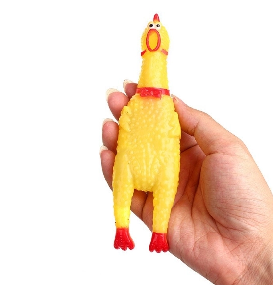 Zabawka piszcząca dla psów - kurczak, 16 cm