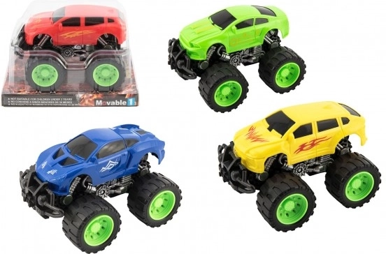 Terenowe auto na napęd odrzutowy z dużymi kołami 13 cm, plastik