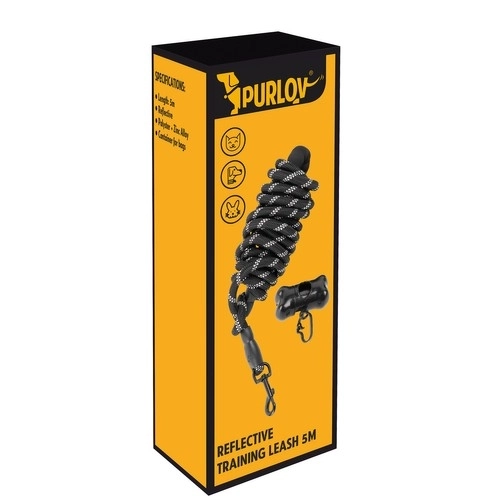 Refleksyjna smycz treningowa 5m Purlov 21655