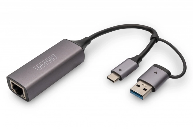 Digitus USB-C do USB-A adapter na RJ45 2.5 Gigabit Ethernet