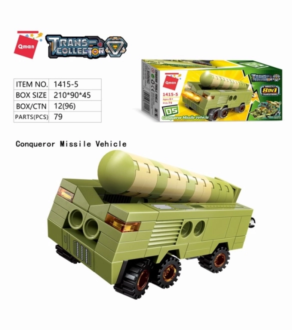 Qman Thunder Expedition Battle Car 1415-5 Pojazd Raketowy Conqueror