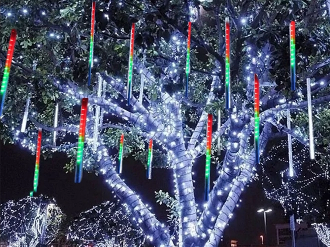 Świąteczne oświetlenie LED padający śnieg 50cm IP44