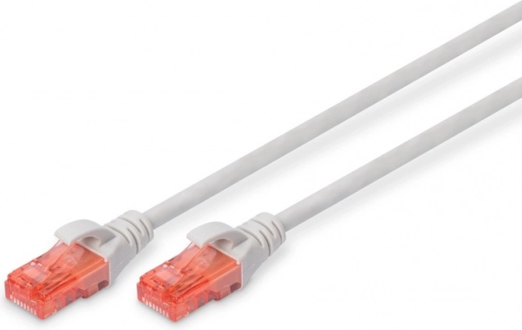 Kabel patch U/UTP kategorii 6 PVC 0,5 m szary