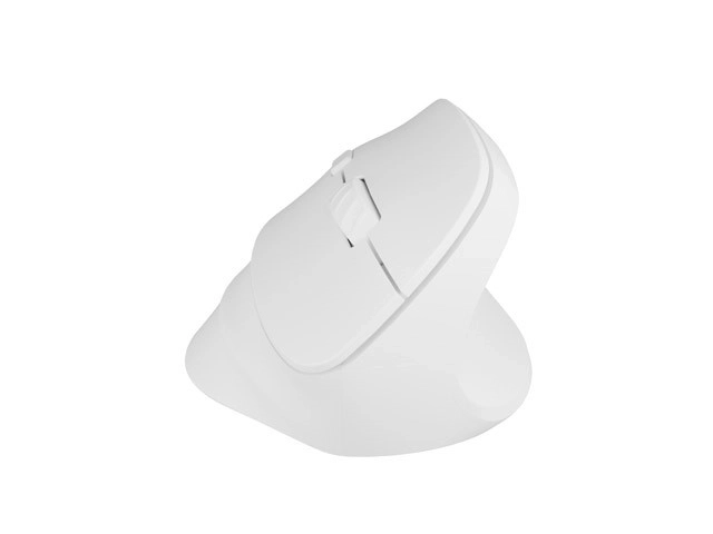 Pionowa bezprzewodowa mysz Crake 2 BT 5.2 + 2.4GHz biała