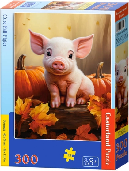 Puzzle 300 elementów urocze jesienne prosiątko – Urocze jesienne prosiątko