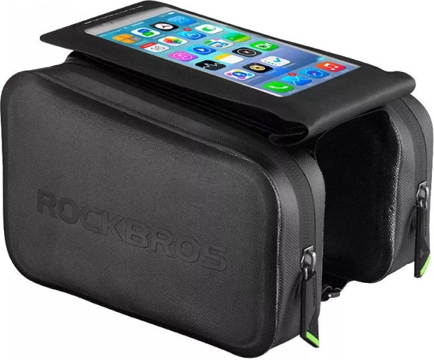 Torba rowerowa z etui na telefon ROCKBROS, wodoodporna, czarna