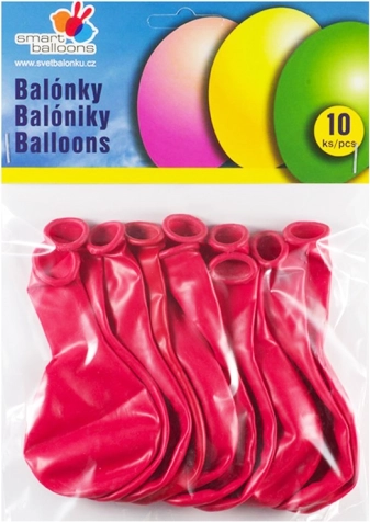 Czerwone baloniki do nadmuchiwania 26 cm – zestaw 10 sztuk