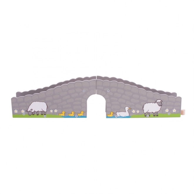 Bigjigs Rail Farma most z tunelem